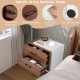 Modern nightstand with two large drawers in brown, featuring convenient handles and anti-slip foot pads for stability.